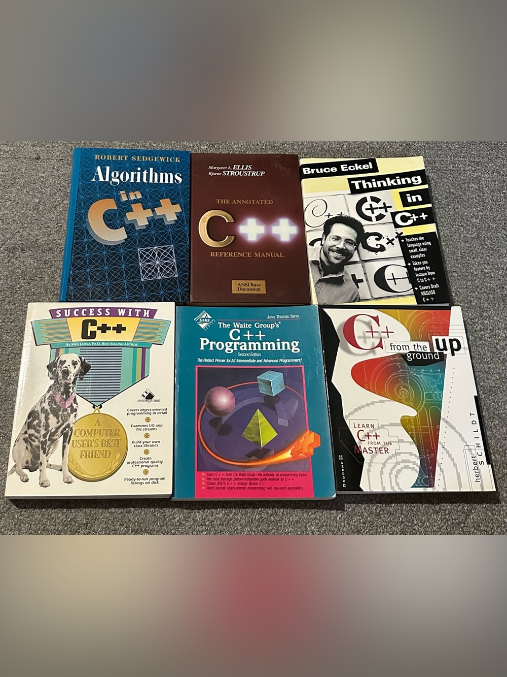 Lot of 6 C++ Computer Language Programming Books Algorithms Reference Waite